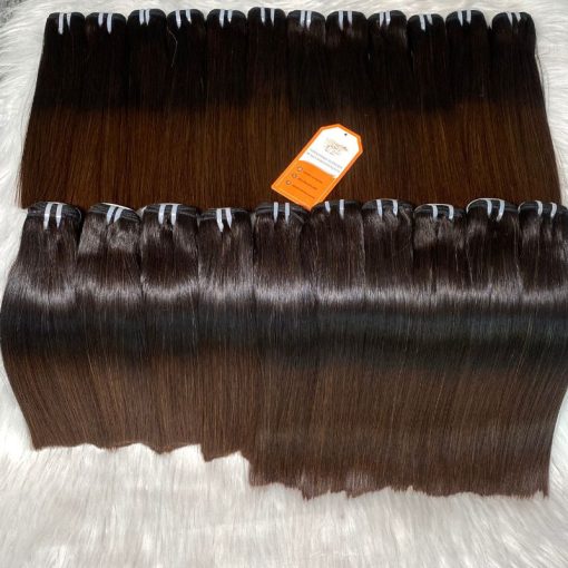 Luxury-Bone-Straight-Hair-Weft-Brown-Tip-Color-High-Quality-Wholesale-Price