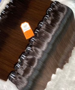 Luxury-Bone-Straight-Hair-Weft-Brown-Tip-Color-High-Quality-Wholesale-Price