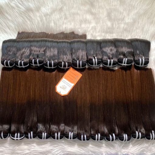 Luxury-Bone-Straight-Hair-Weft-Brown-Tip-Color-High-Quality-Wholesale-Price