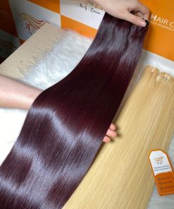 Premium-Colored-Weft-Bone-Straight-Hair-100%-Human-Hair-Wholesale-Price