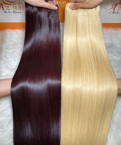 Premium-Colored-Weft-Bone-Straight-Hair-100%-Human-Hair-Wholesale-Price