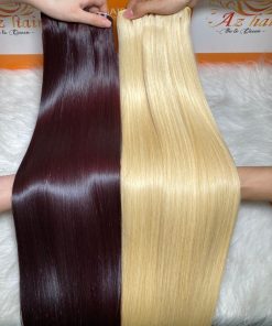 Premium-Colored-Weft-Bone-Straight-Hair-100%-Human-Hair-Wholesale-Price