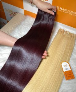 Premium-Colored-Weft-Bone-Straight-Hair-100%-Human-Hair-Wholesale-Price