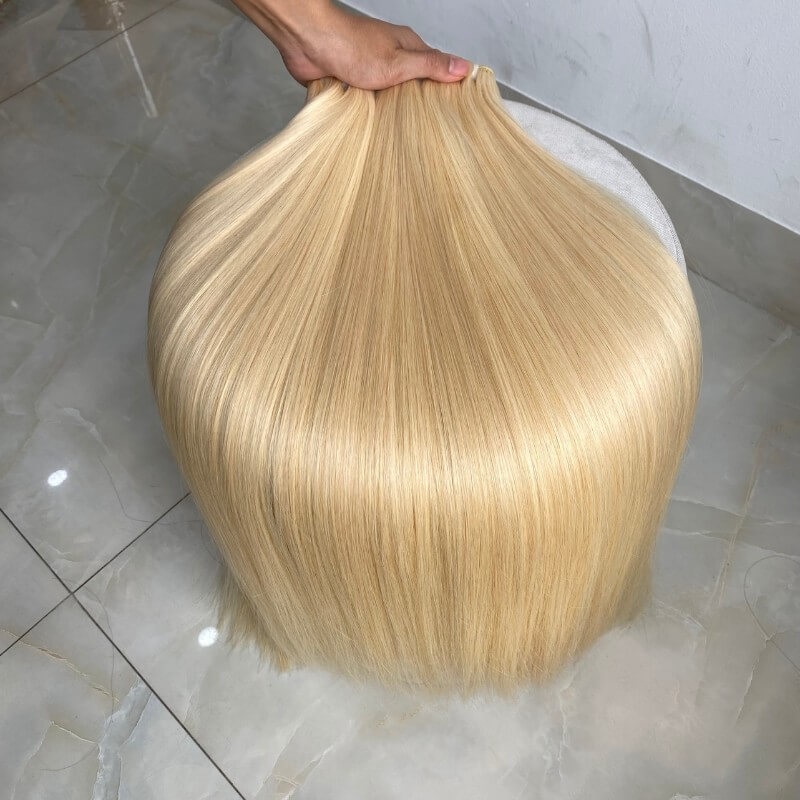 Premium Machine Bone Straight Hair Weft in Hottest Hair Color Factory Price